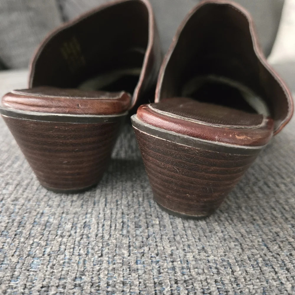 Roadwolf Brown Leather Mules size 7.5 - Picture 7 of 16